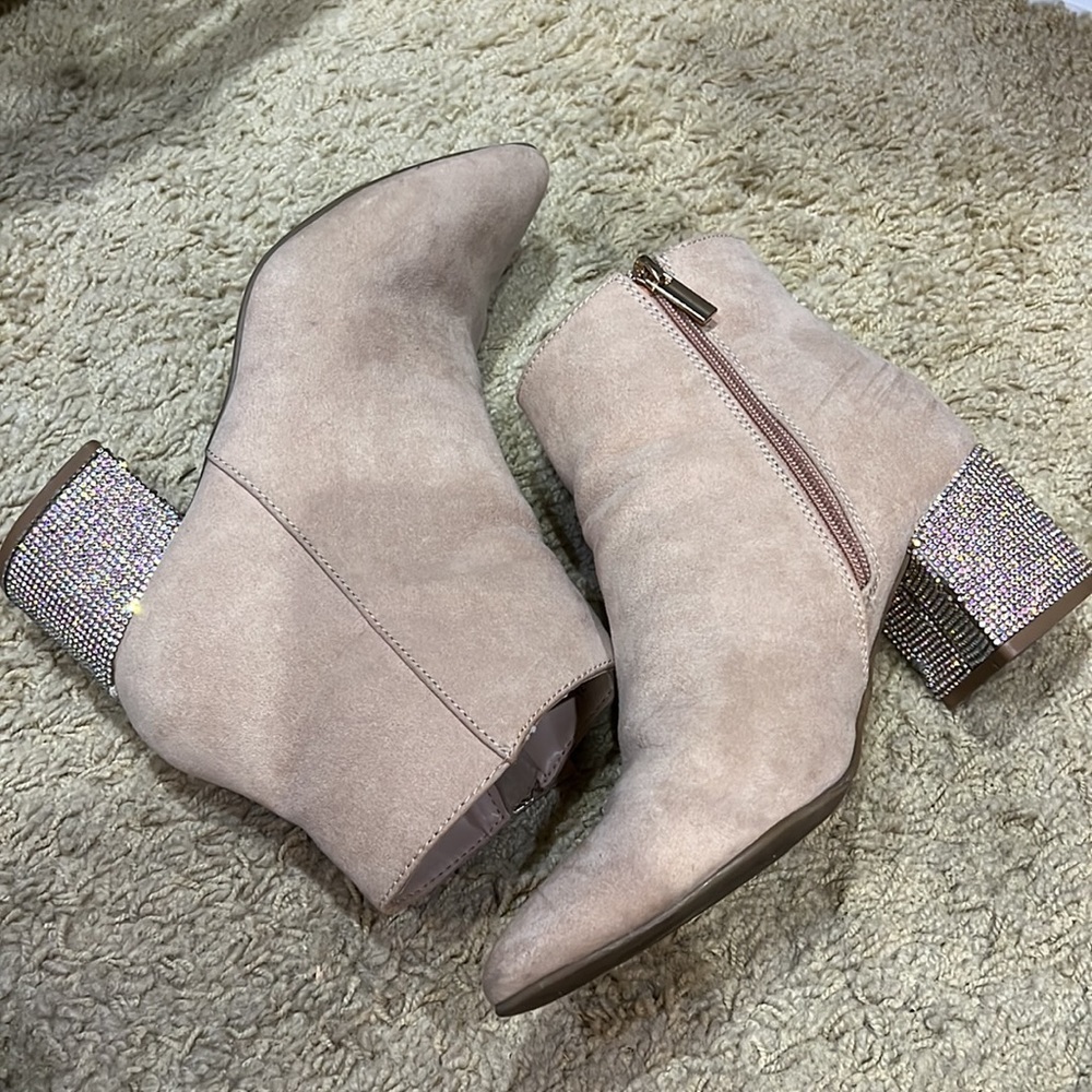 Rhinestone Heeled Boots
